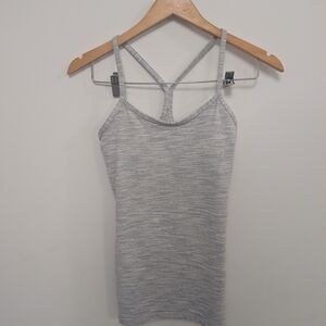 Lululemon Athletica Light Gray Strappy Tank Top